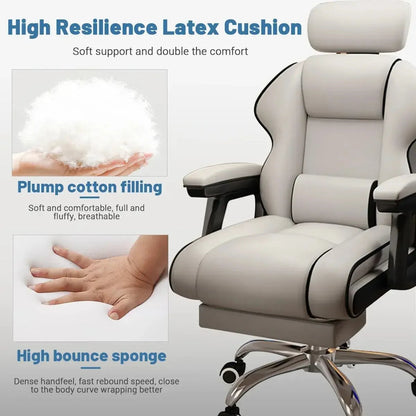 Ergonomic Adjustable Height PU Leather Chairs