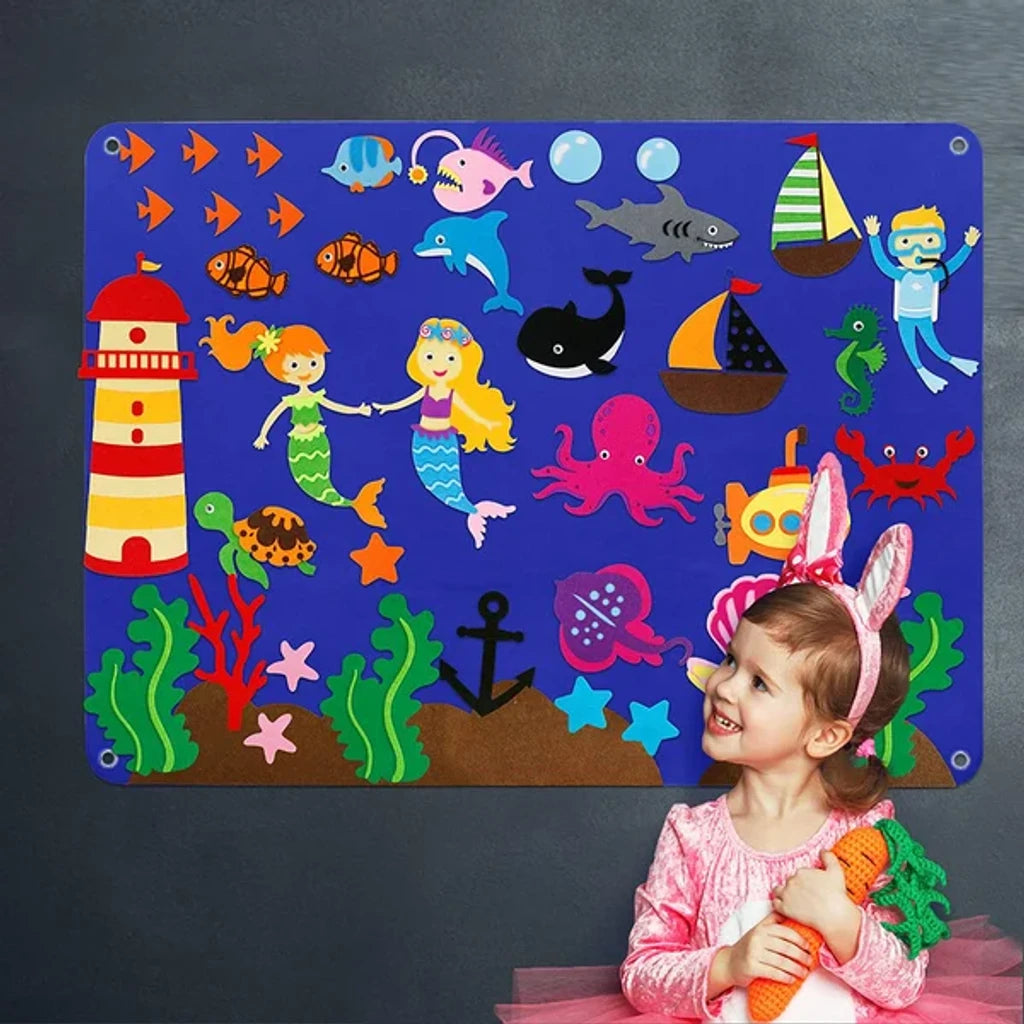 Children's teaching felt board