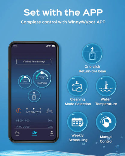 WYBOT L1 High-end Corded Robotic Pool Cleaner with APP Control