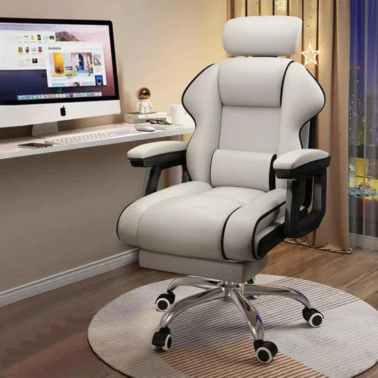 Ergonomic Adjustable Height PU Leather Chairs