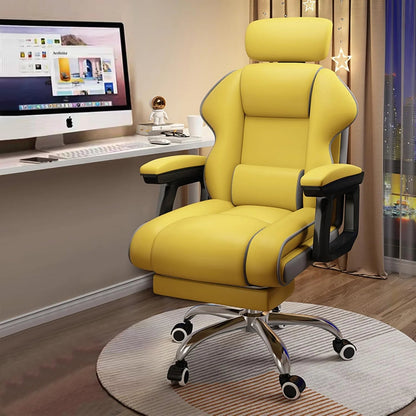 Ergonomic Adjustable Height PU Leather Chairs