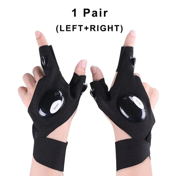 Flashlight Waterproof Gloves ( Left + Right )