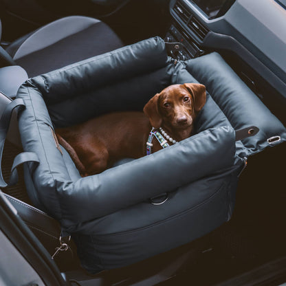 Luxe Faux Leather Pet Car Seat & Booster Bed - Urban Voyager