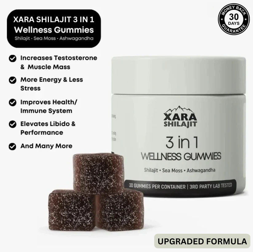 Xarashilajit® 3 in 1 wellness gummies