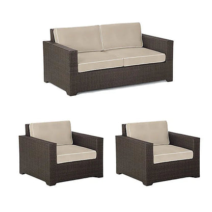 Palermo 3-Pc. Loveseat Set In Bronze Wicker